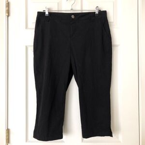 Tribal Stretch Cotton Capris Black Size 10